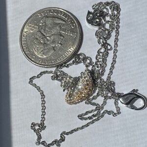Swarovski Ombré Crystal Swan Necklace – Silver to Gold Gradient | $125 MSRP